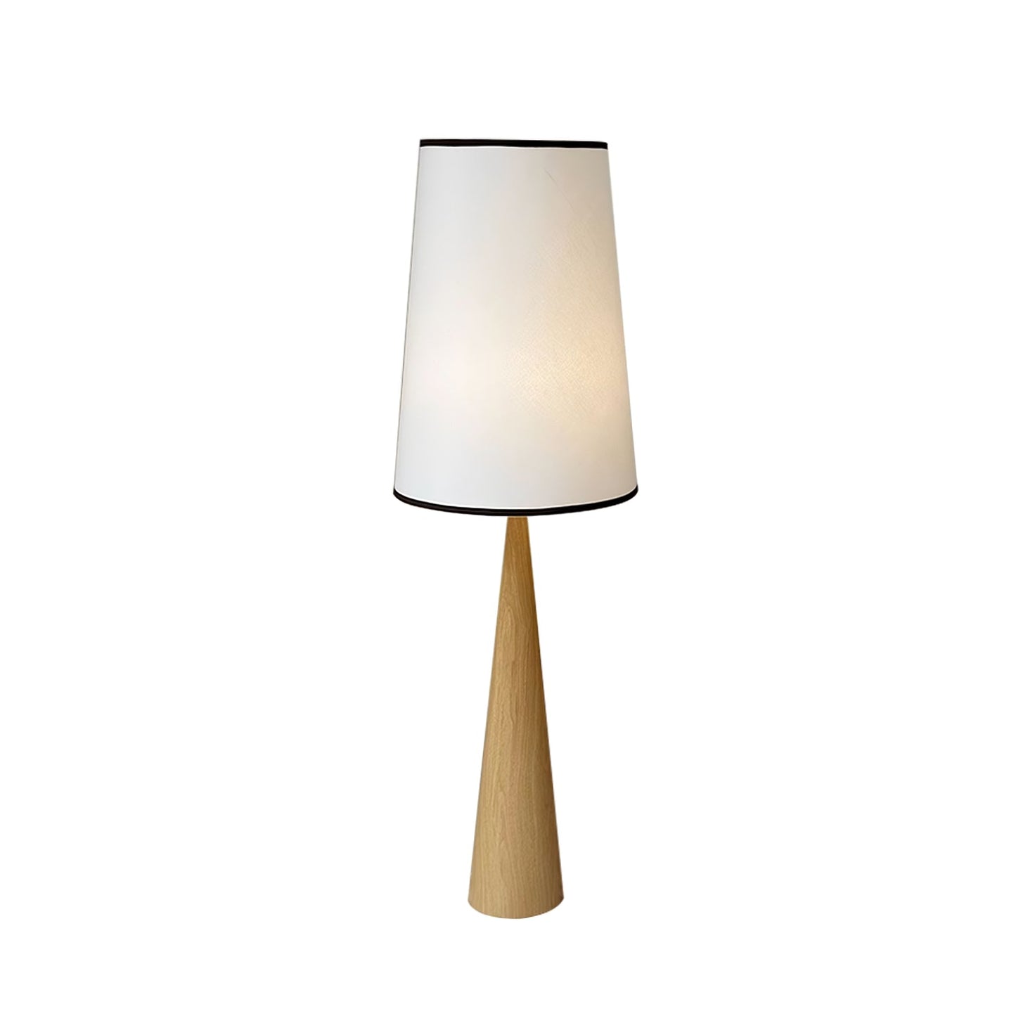 Faux Wood Conical Tall Lamp Floor Lamp