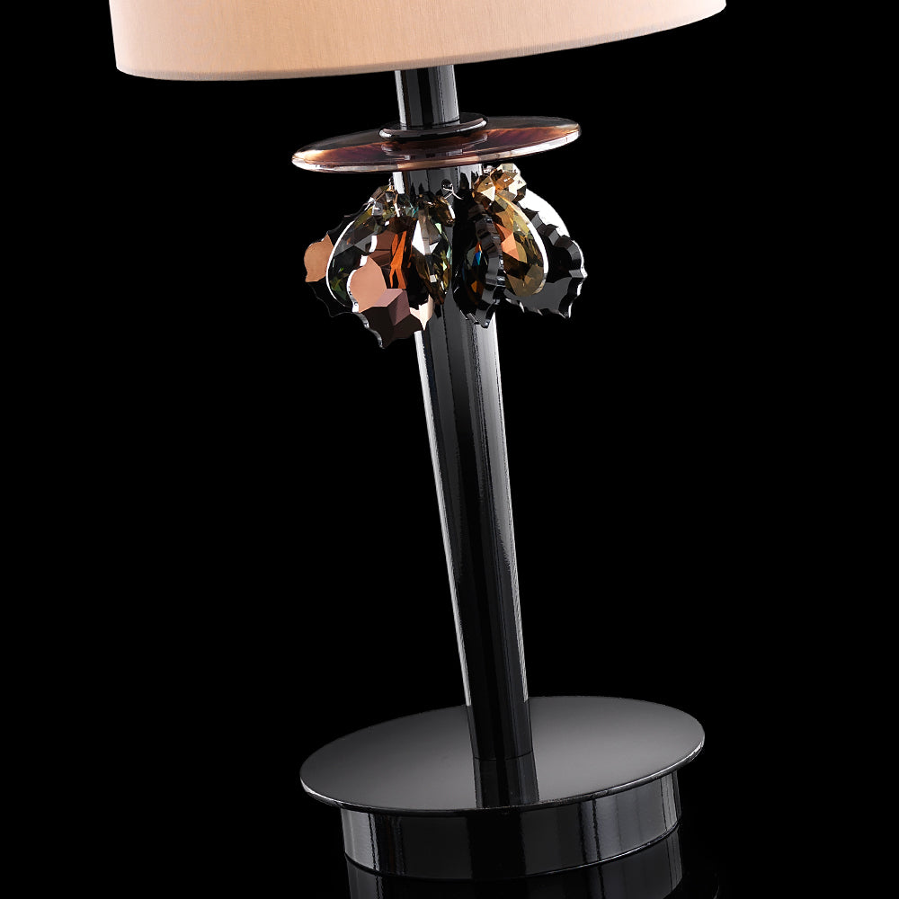 Contemporary Bronze Crystal Table Lamp