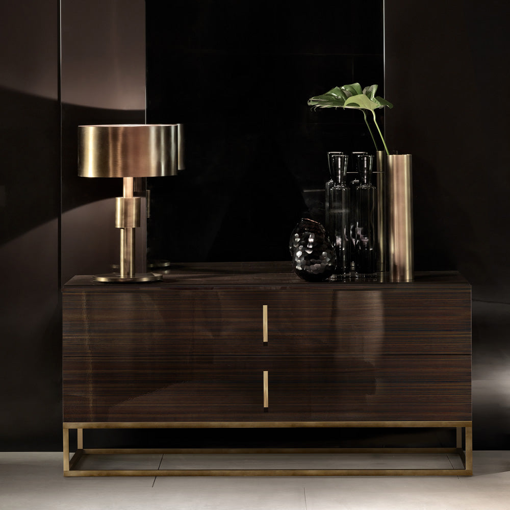 Contemporary Burnished Brass Table Lamp