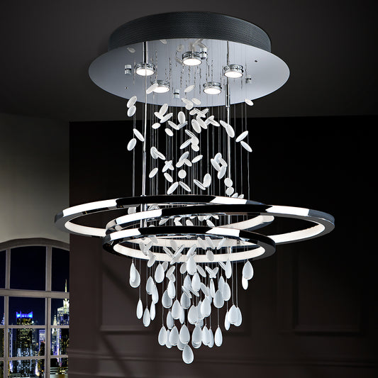 Contemporary Chrome Chandelier