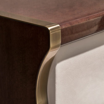 Contemporary Designer Italian Veneered Bedside Table