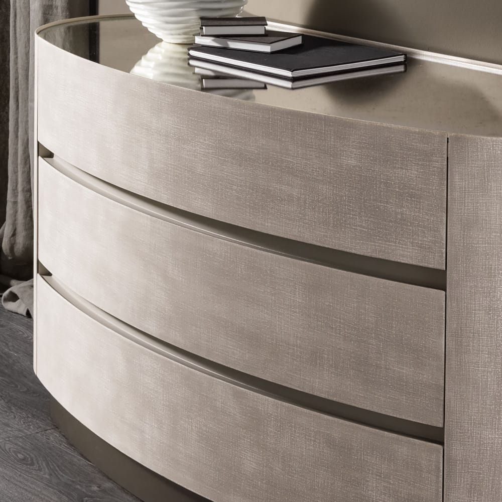 Contemporary Designer Oval Chest Of Drawers