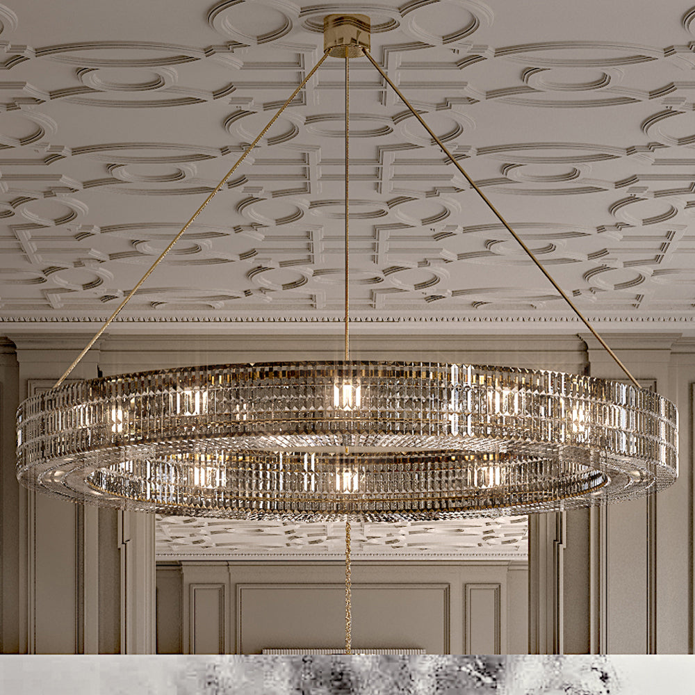 Contemporary Designer Round Crystal Chandelier