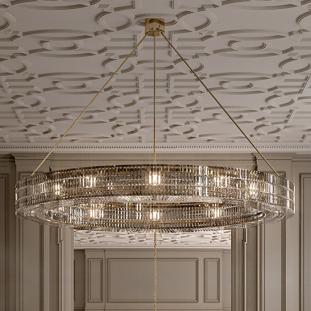 Contemporary Designer Round Crystal Chandelier