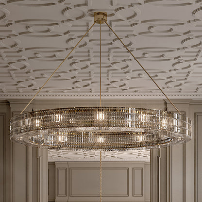 Contemporary Designer Round Crystal Chandelier