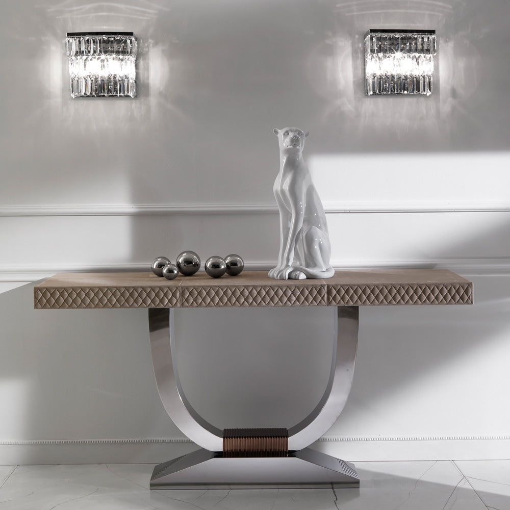 Contemporary Glass Pendant Chrome Designer Italian Wall Light