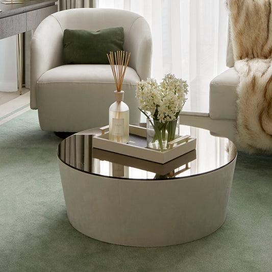 Contemporary Glass Round Coffee Table