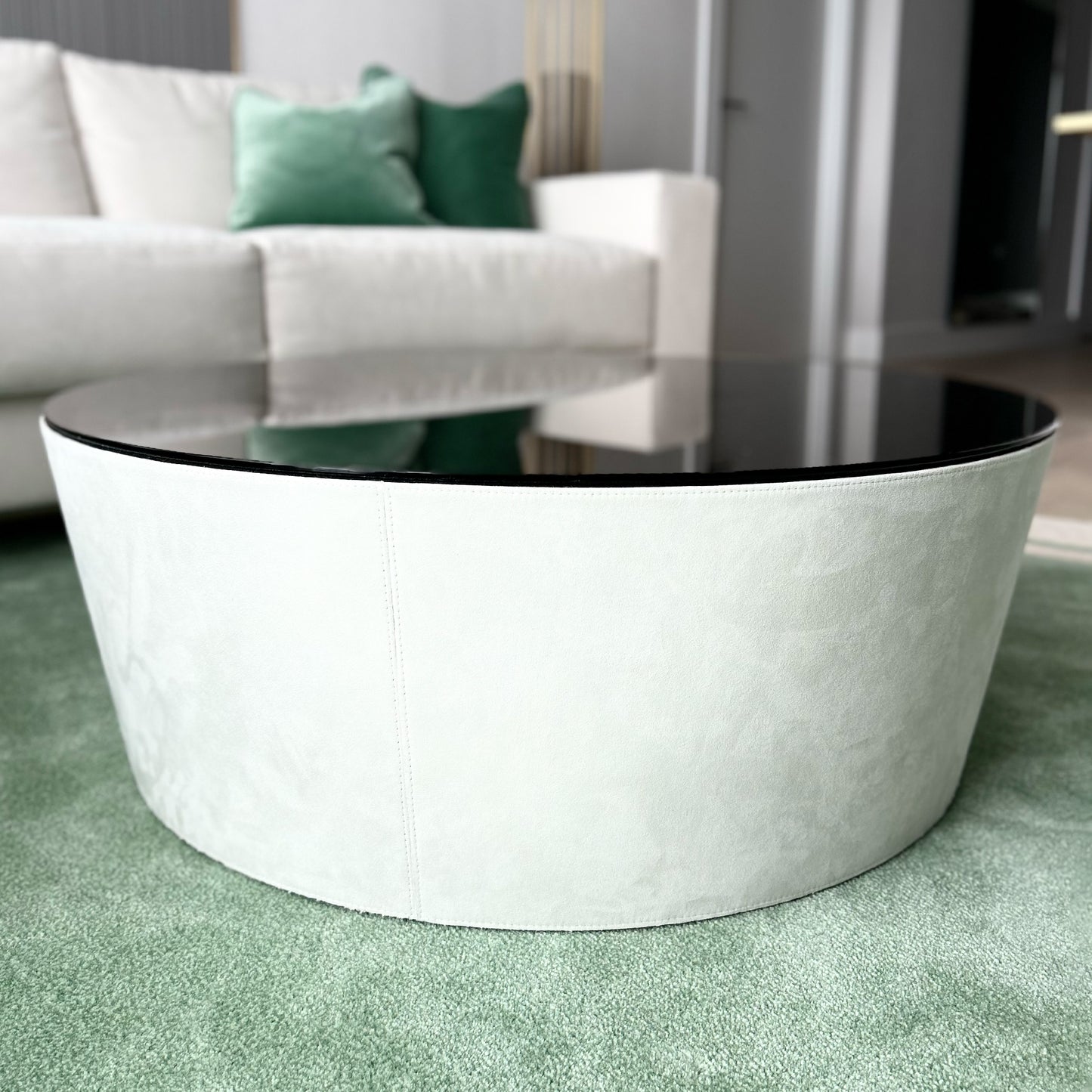 Contemporary Glass Round Coffee Table