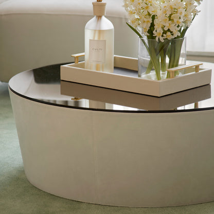 Contemporary Glass Round Coffee Table