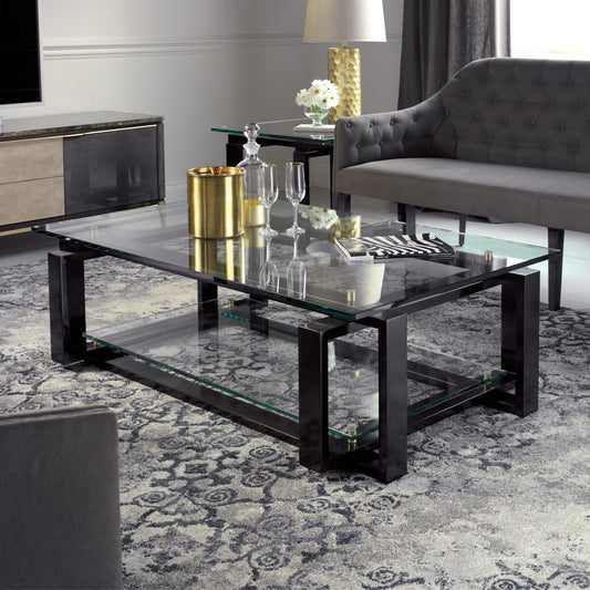 Contemporary Glass Top Coffee Table