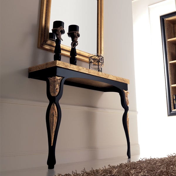 Italian designer 2 leg wall mounted console table