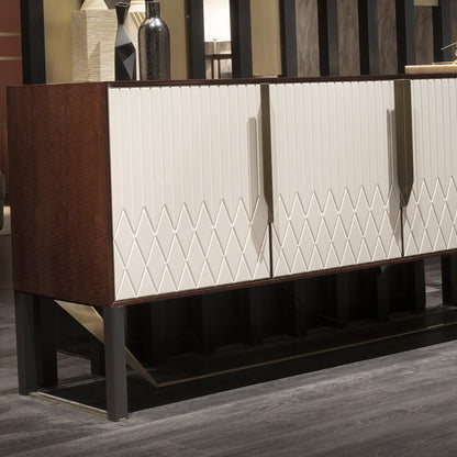 Contemporary Italian Designer 4 Door Buffet Sideboard