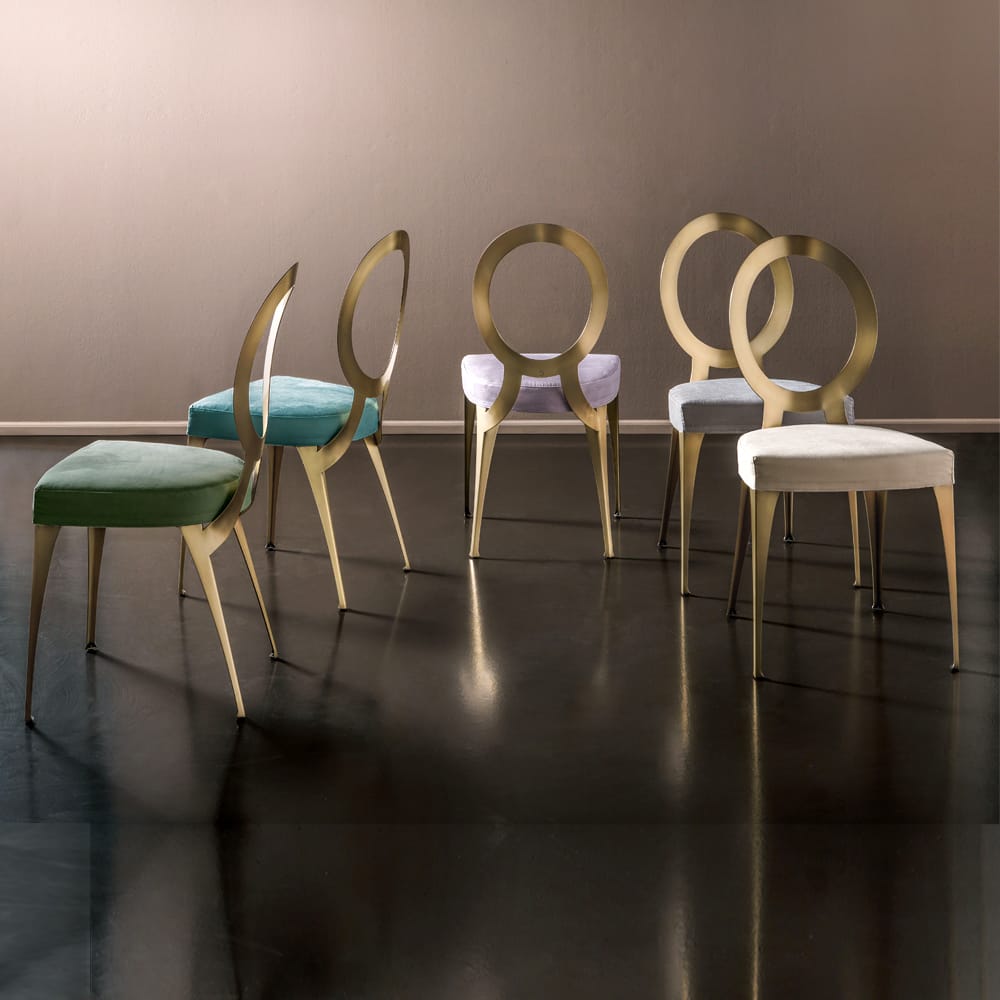 Contemporary Italian Designer Brass Chair