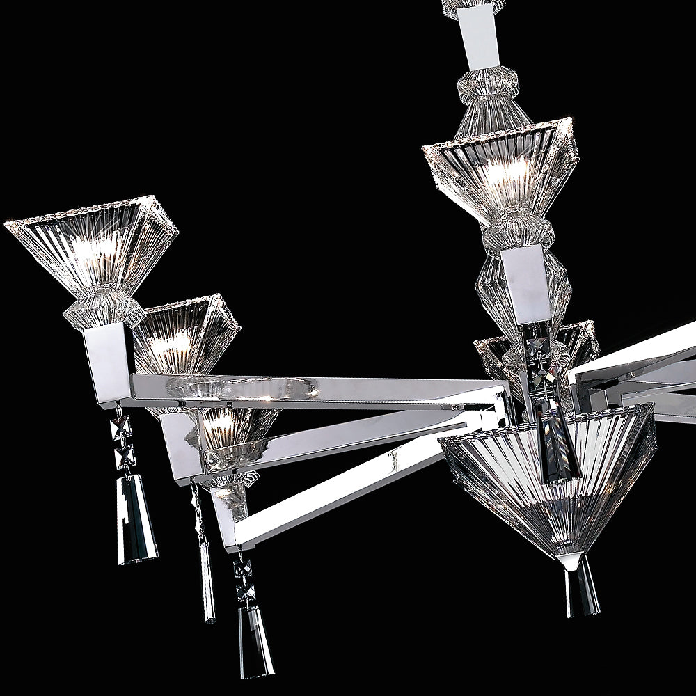 Contemporary Italian Designer Crystal Chandelier