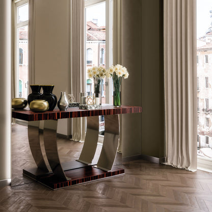 Contemporary Italian Designer Ebony Console Table