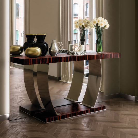 Contemporary Italian Designer Ebony Console Table