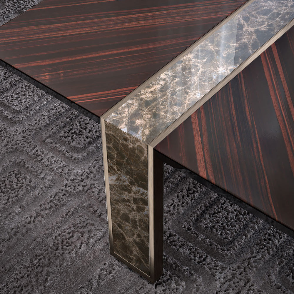 Contemporary Italian Designer Veneered Coffee Table