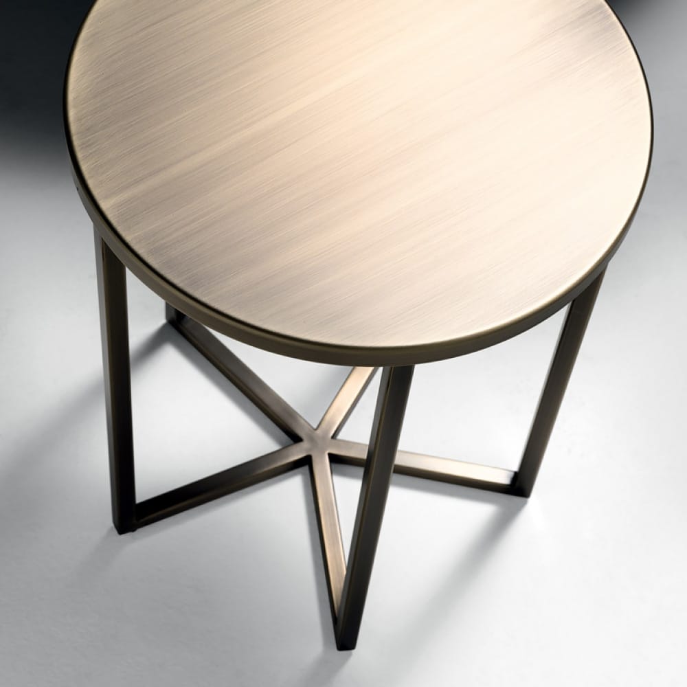 Contemporary Gold Designer Side Table