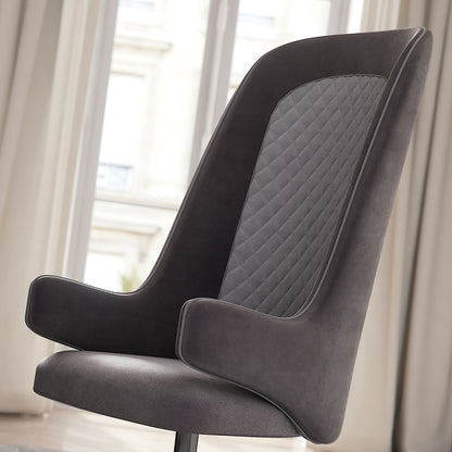 Contemporary Nubuck Leather Executive Office Chair