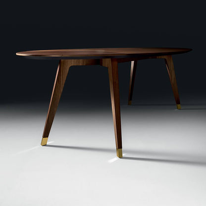 Contemporary Oval Walnut Designer Dining Table