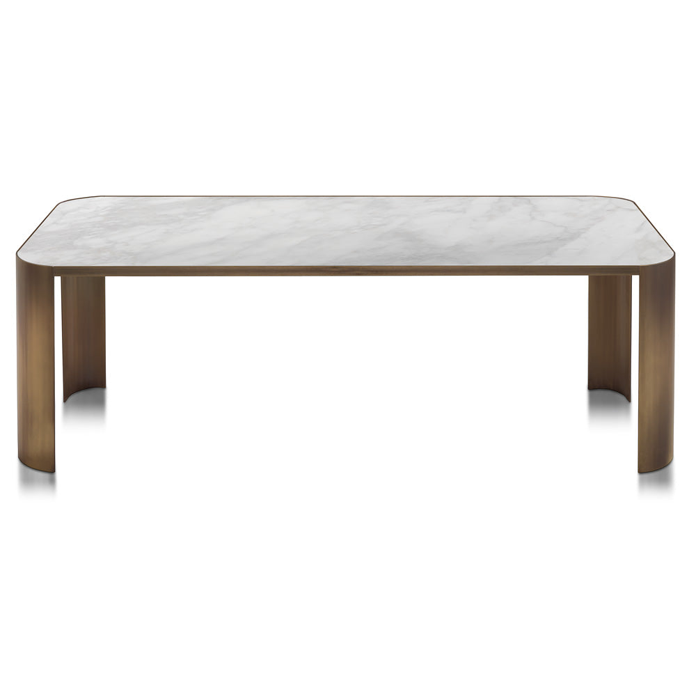 Contemporary Rectangular Marble Italian Designer Coffee Table