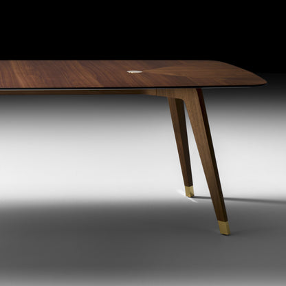 Contemporary Rectangular Walnut Dining Table