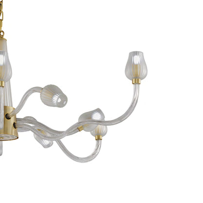 Contemporary Satin Glass Chandelier