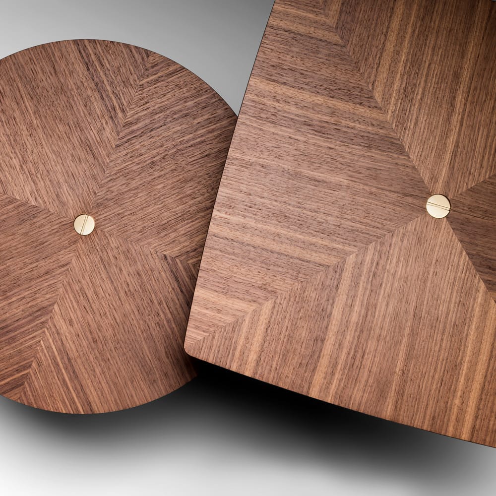 Contemporary Walnut Designer Side Table