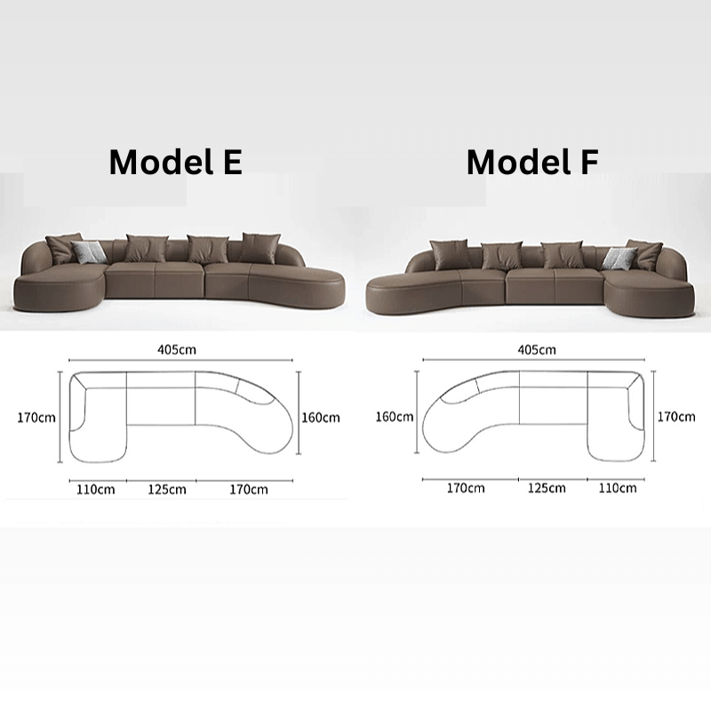 Contemporary Curved Sectional Sofa