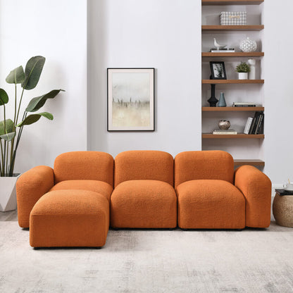 Convertible L-Shaped Modular Sectional Sofa