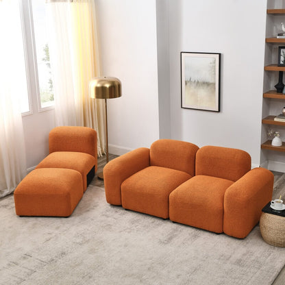 Convertible L-Shaped Modular Sectional Sofa