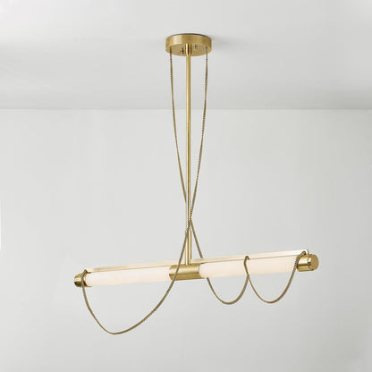 Corbett Lighting Noz Nozawa Lariat 49 Inch Single Tier Linear Chandelier Cp803435