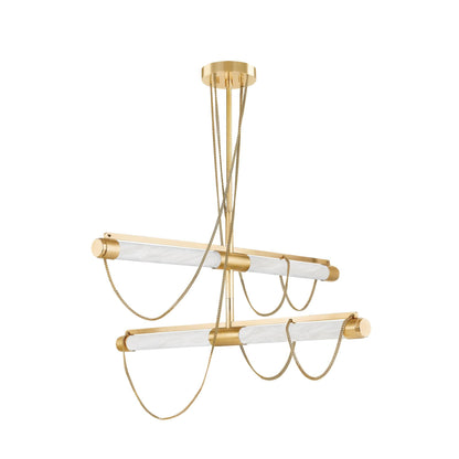 Corbett Lighting Noz Nozawa Lariat 49 Inch Double Tier Chandelier Cp803436