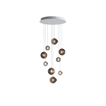 Cosmic Sphere Cascade Chandelier