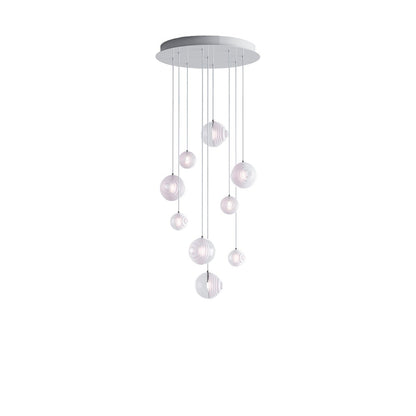 Cosmic Sphere Cascade Chandelier