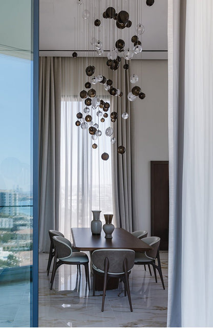 Cosmic Sphere Cascade Chandelier