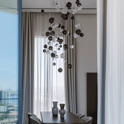Cosmic Sphere Cascade Chandelier