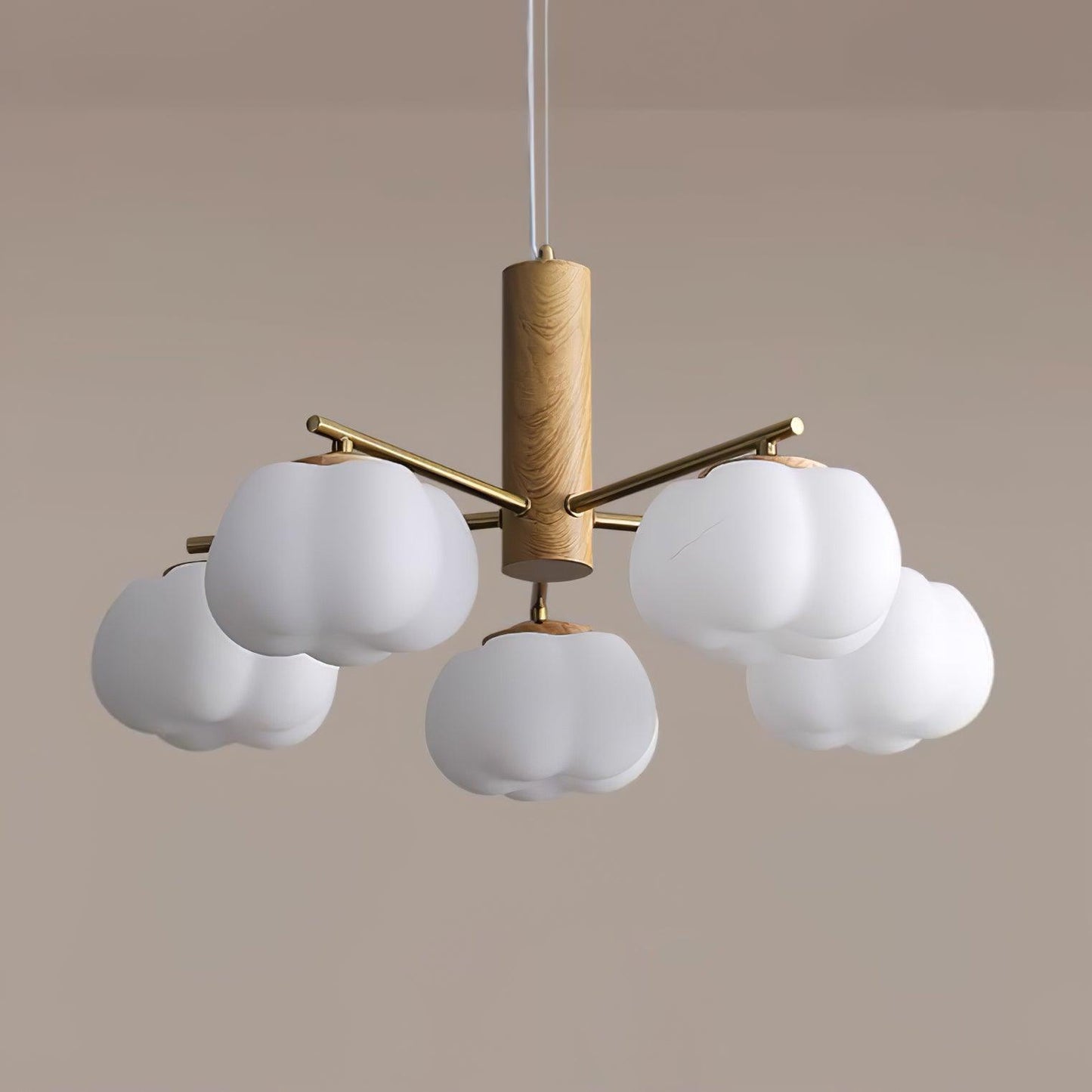 Cotton Balls Chandelier