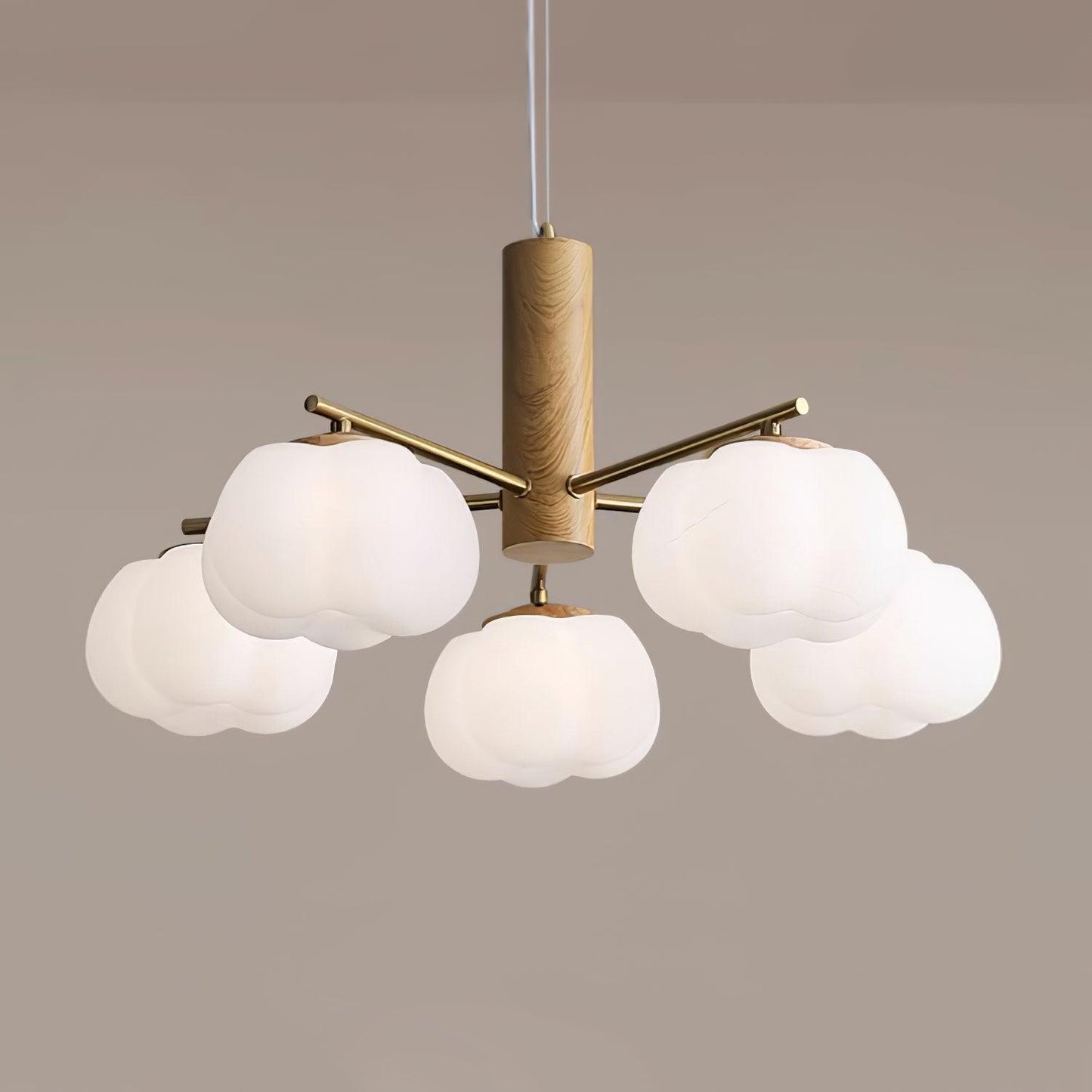 Cotton Balls Chandelier