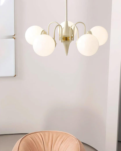 Cream Ball Chandelier