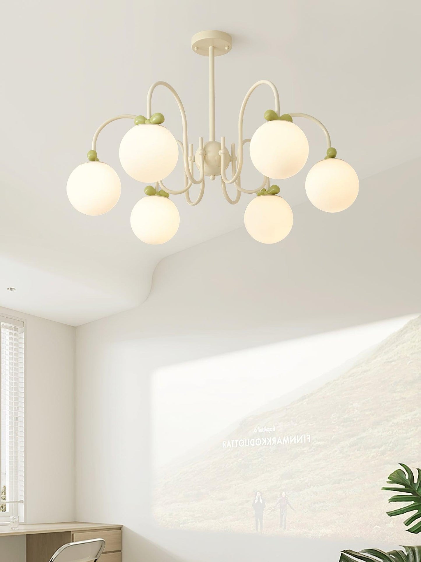 Cream Cherry Chandelier