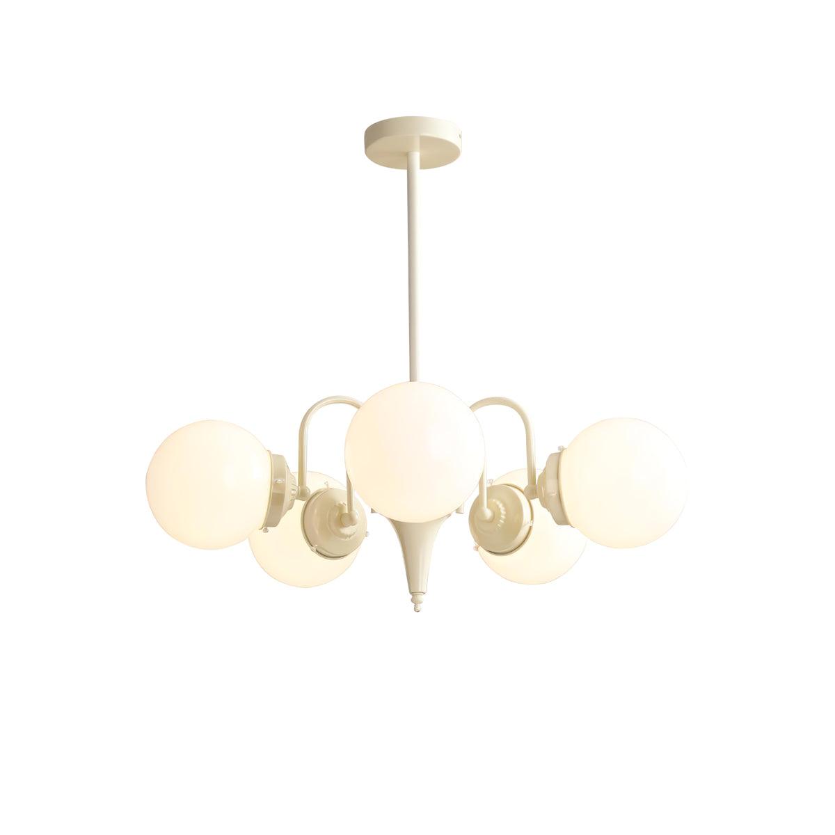 Cream Glass Ball Chandelier