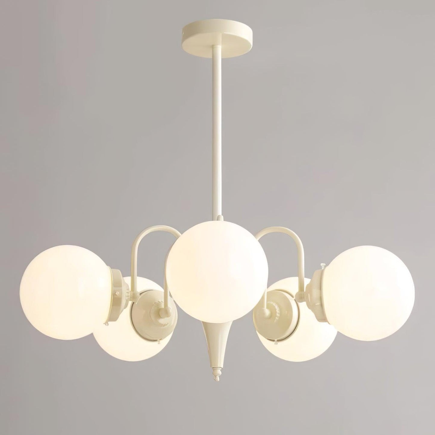 Cream Glass Ball Chandelier