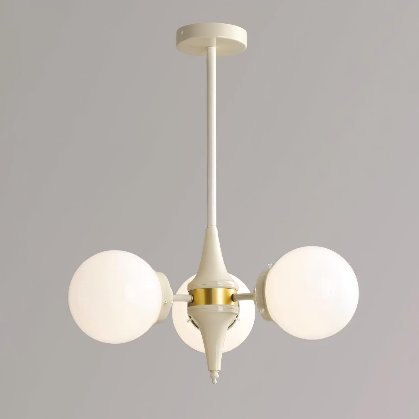 Cream Glass Ball Chandelier