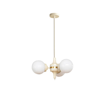 Cream Glass Ball Chandelier