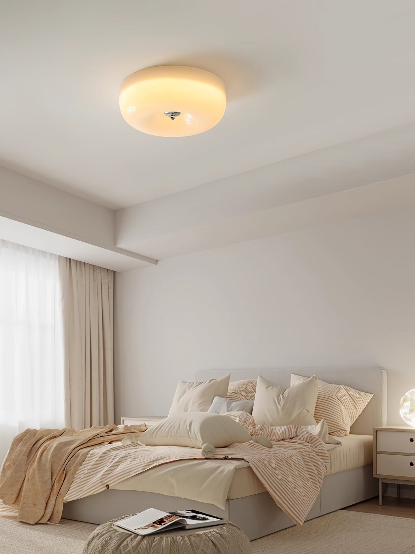 Cream Pudding Ceiling Lamp