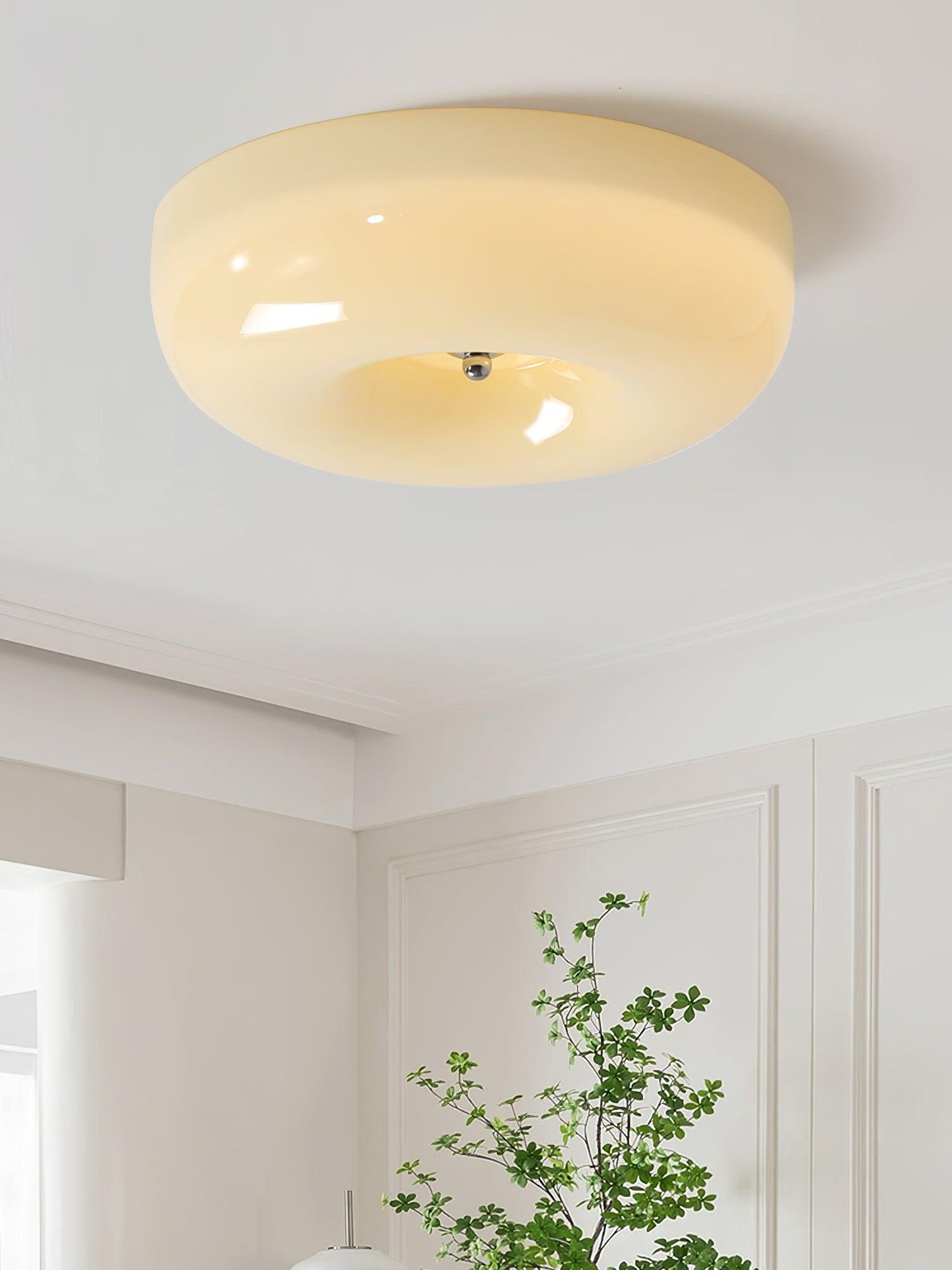 Cream Pudding Ceiling Lamp