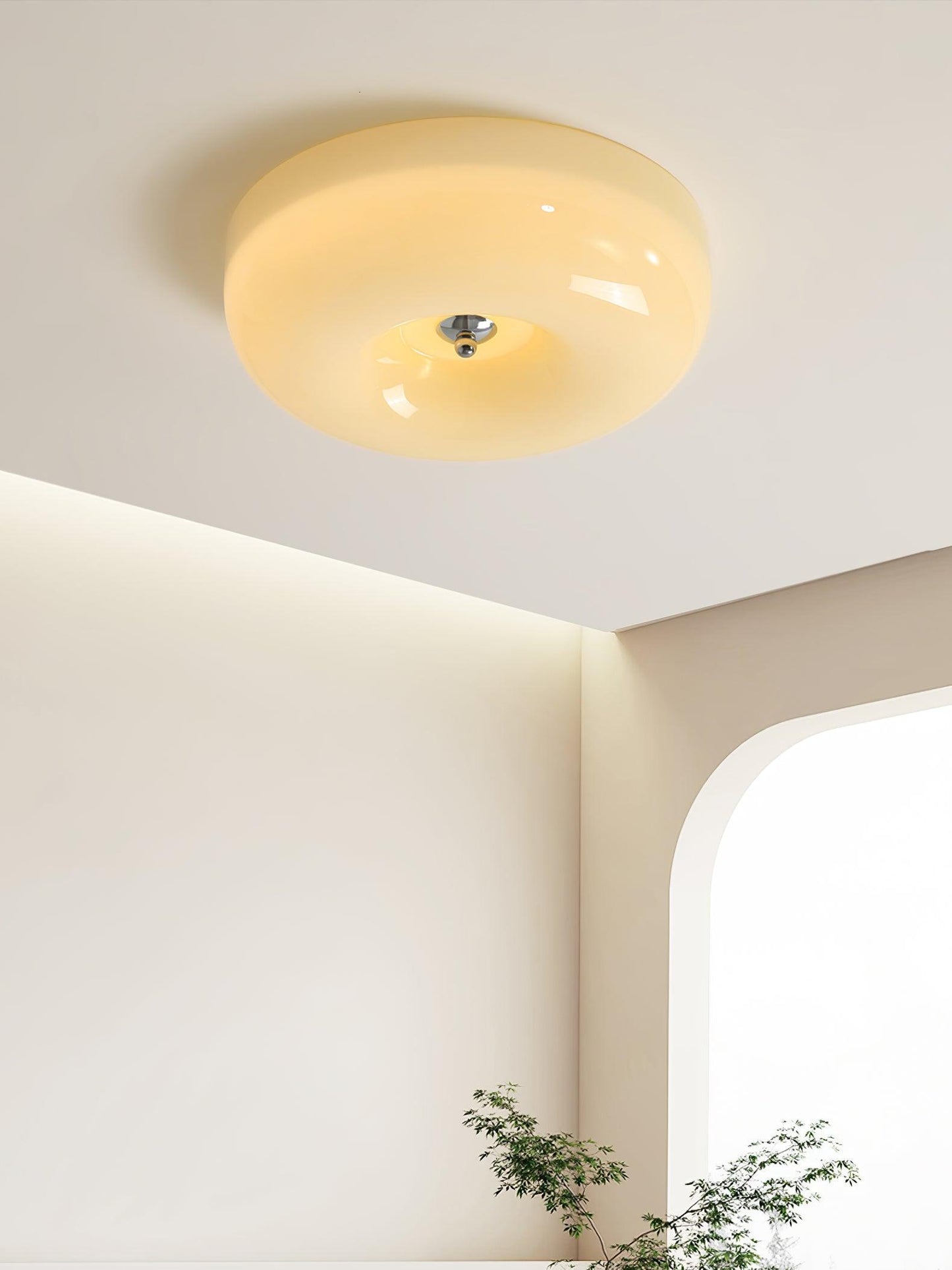 Cream Pudding Ceiling Lamp