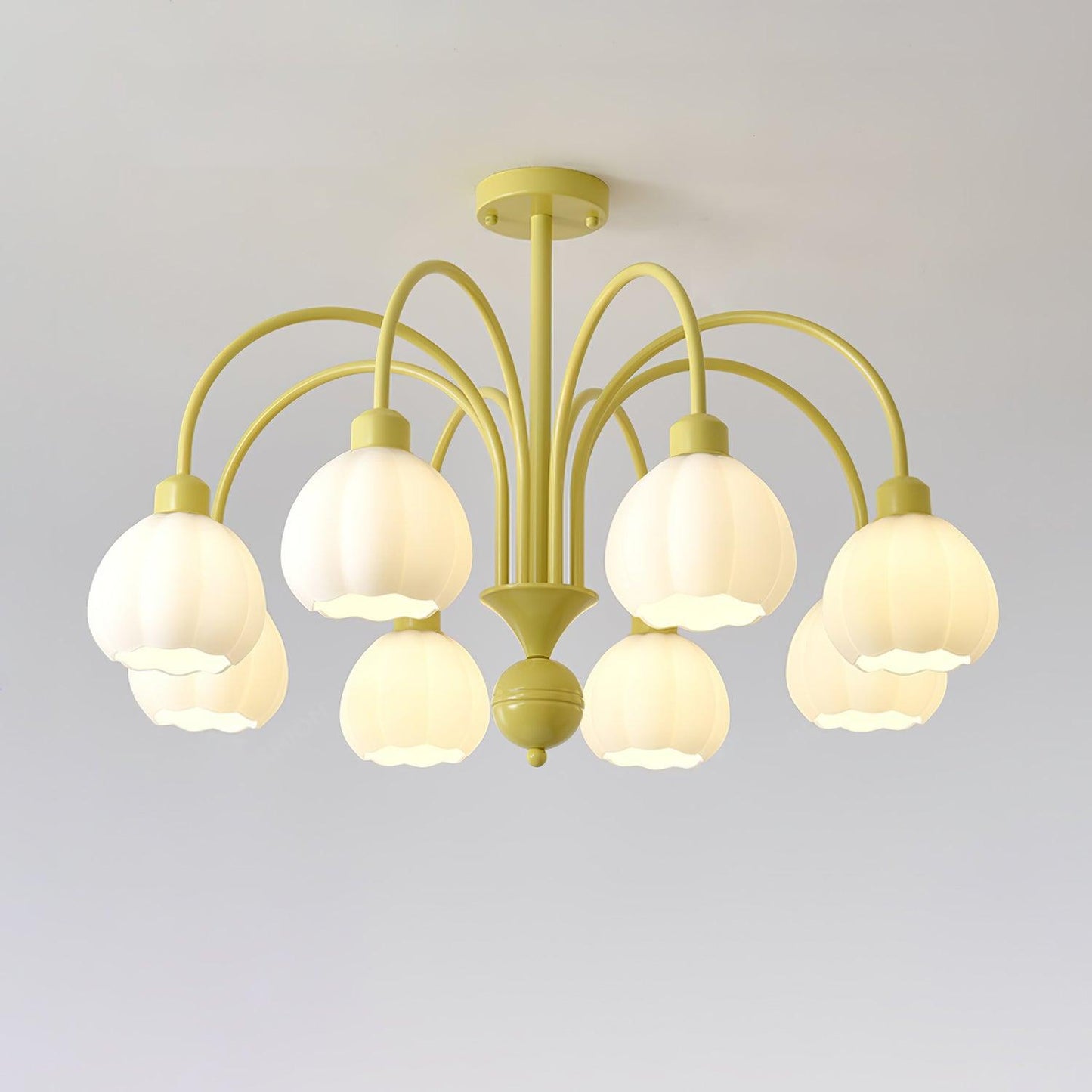 Cream Pumpkin Ball Chandelier