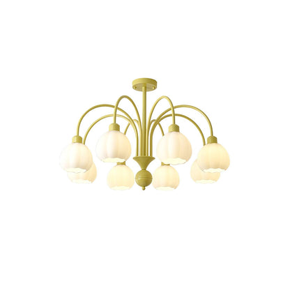 Cream Pumpkin Ball Chandelier